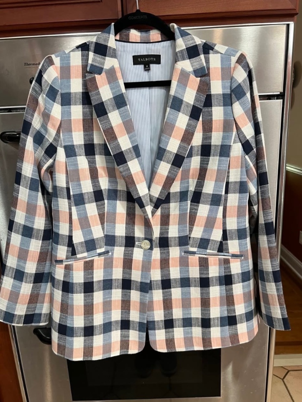 TALBOTS *SIZE 10* PLAID LINED JACKET